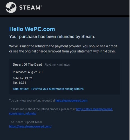 Completed refund