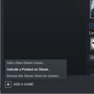 activate a game steam