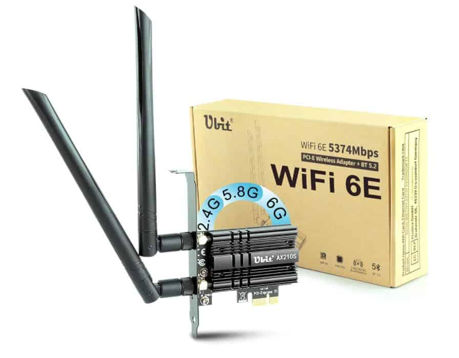 Ubit WiFi 6E Supports 6GHz 7th Generation PCIe WiFi Card