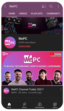WePC Social Youtube 1