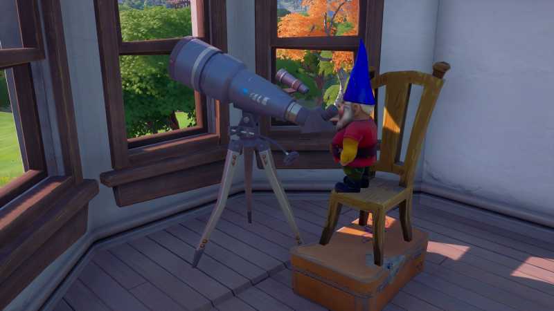 spectate in Fortnite gnome telescope