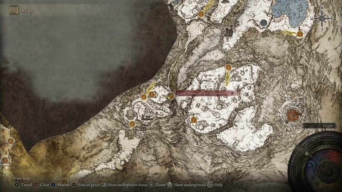 Giants Mountain Catacombs Map