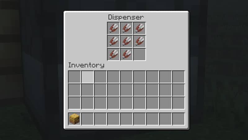 Minecraft Shears in a Dispenser for Honeycomb
