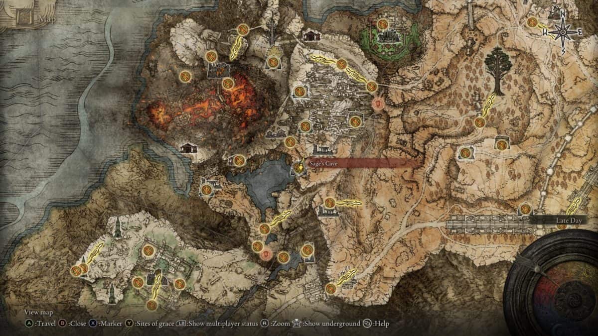Sages Cave Map