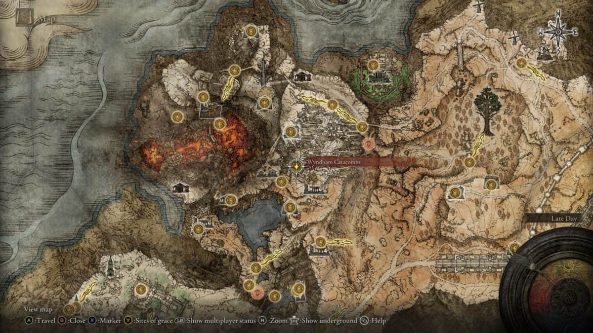 Wyndham Catacombs Map