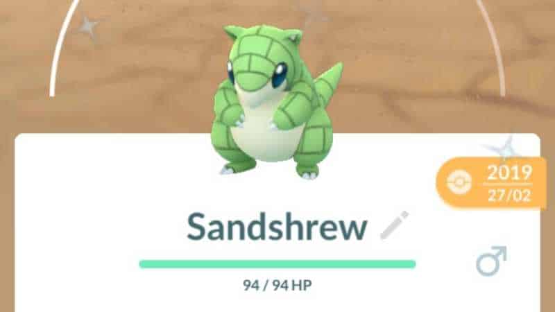 Can Sandshrew Alolan Sandshrew be shiny Pokémon GO