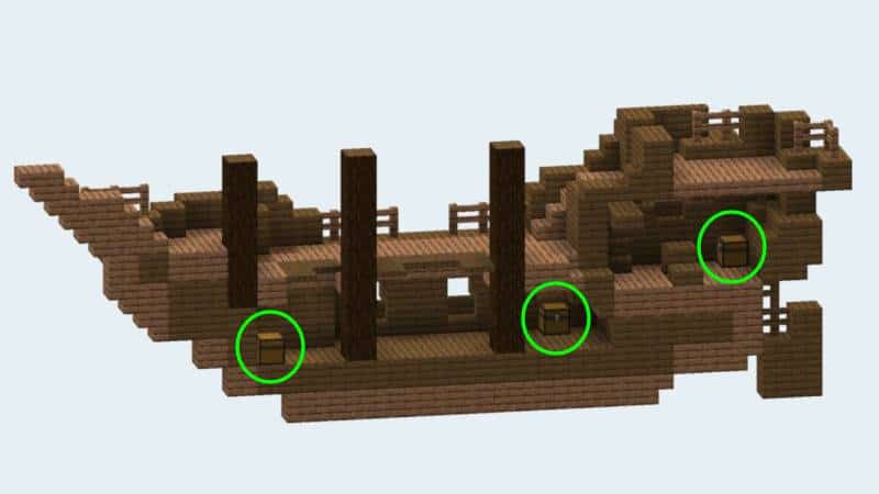 Minecraft Shipwreck chest locations
