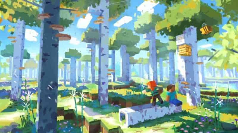 Minecraft Birch Forest concept art